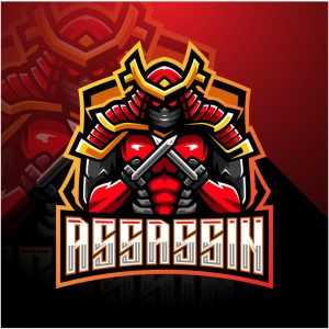 Free Assassin Esports Gaming Clan Mascot Logo