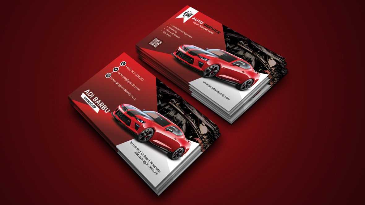 Free Auto Service Business Card Design Template