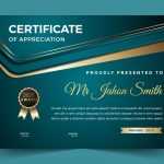 Free Award and Certificate of Appreciation Template to Print