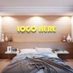 Free Bedroom Logo Mockup - Download Grátis Free Bedroom Logo Mockup