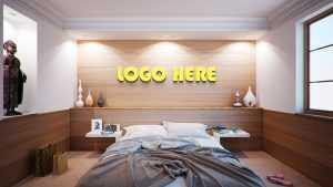 Free Bedroom Logo Mockup