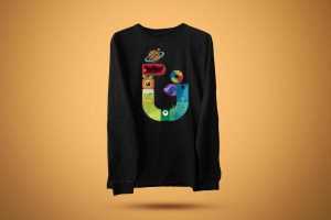 Free Black T-Shirt Mockup