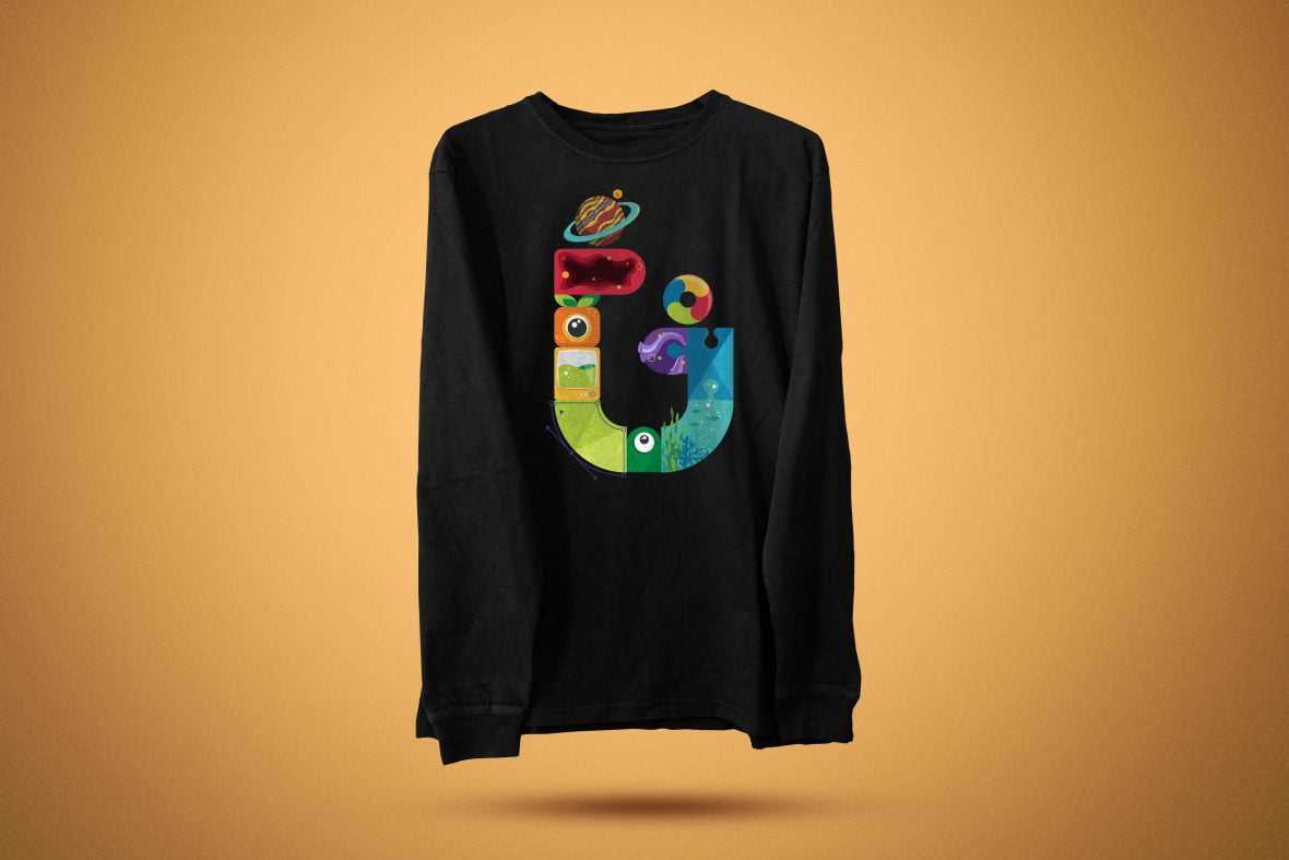 Free Black T-Shirt Mockup