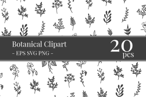 Free Botanical Vectors Clipart Bundle