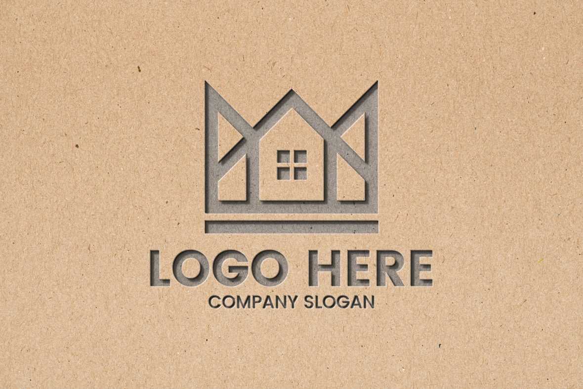 Free Brown Texture Debossed Logo Mockup