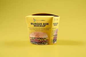 Free Burger Box PSD Mockup