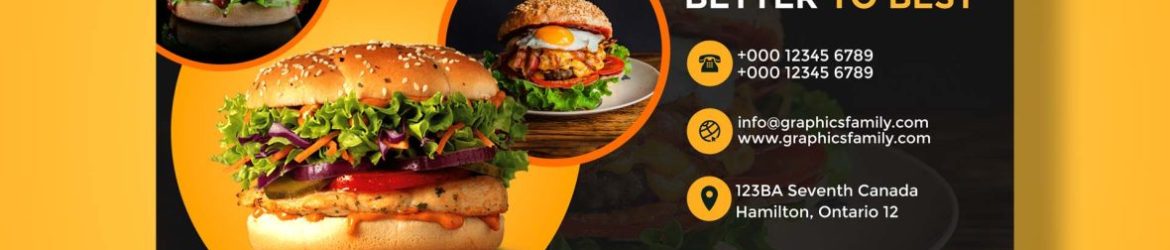Free Burger Promo Banner Design