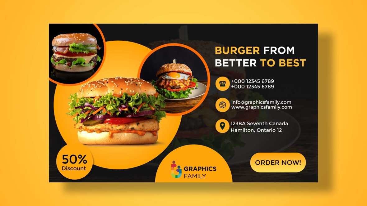 Free Burger Promo Banner Design