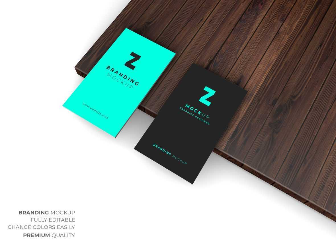 Free Business Card Branding PSD Mockup