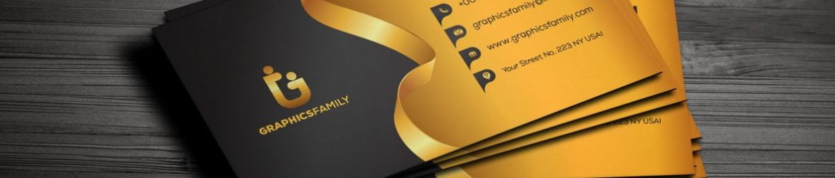 Free Business Card Design – Gold And Black Colors