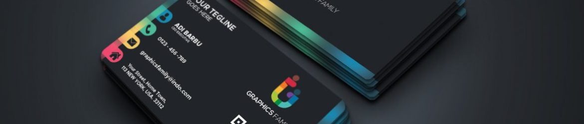 Free Business Card Design with Color Gradient