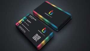 Free Business Card Design with Color Gradient