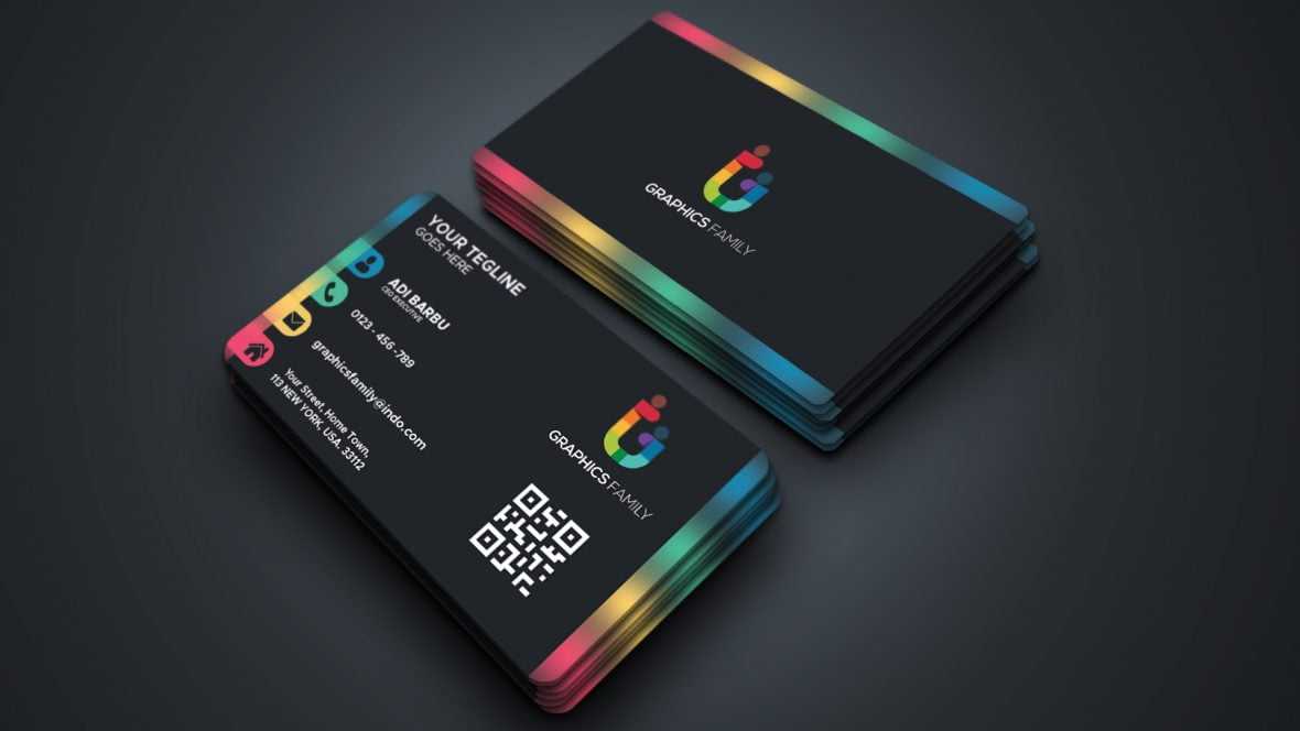 Free Business Card Design with Color Gradient