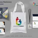 Free Business Stationery Mockup Scene