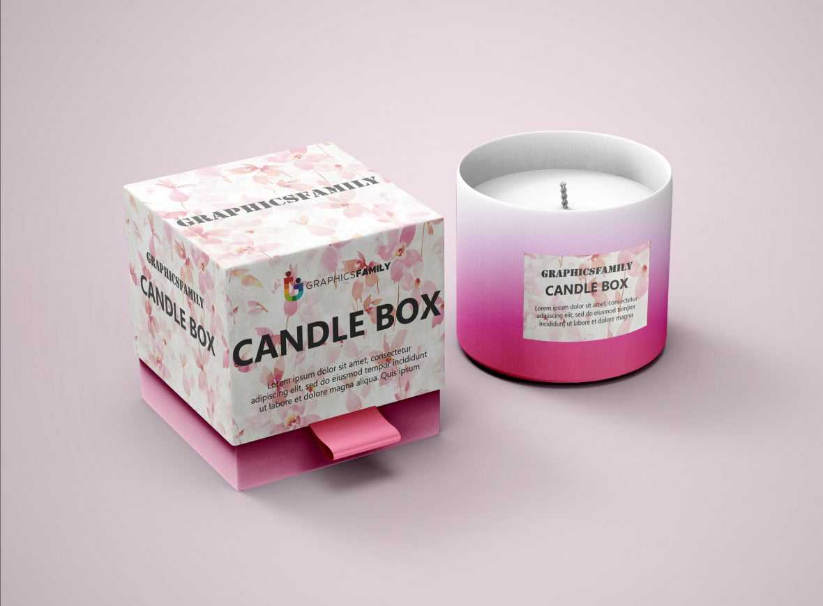 Free Candle Box Mockup