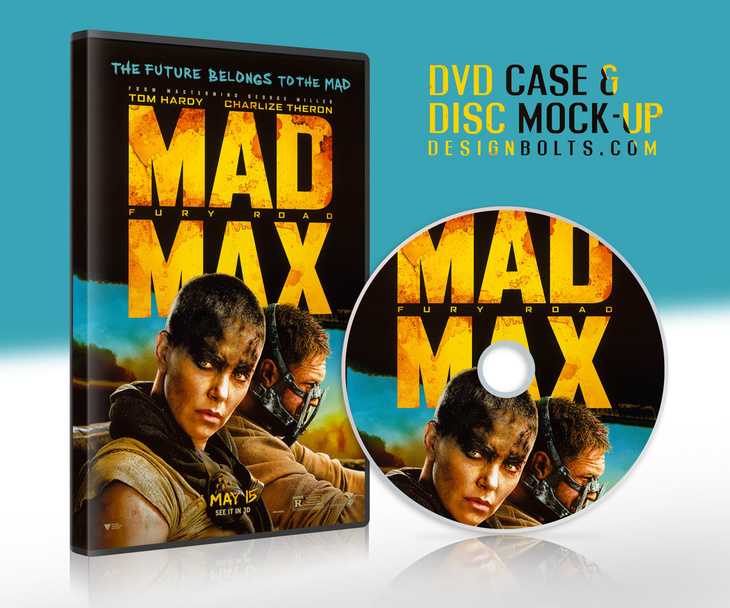 Free CD or DVD Cover PSD Mockup