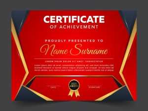 Free Certificate of achievement template