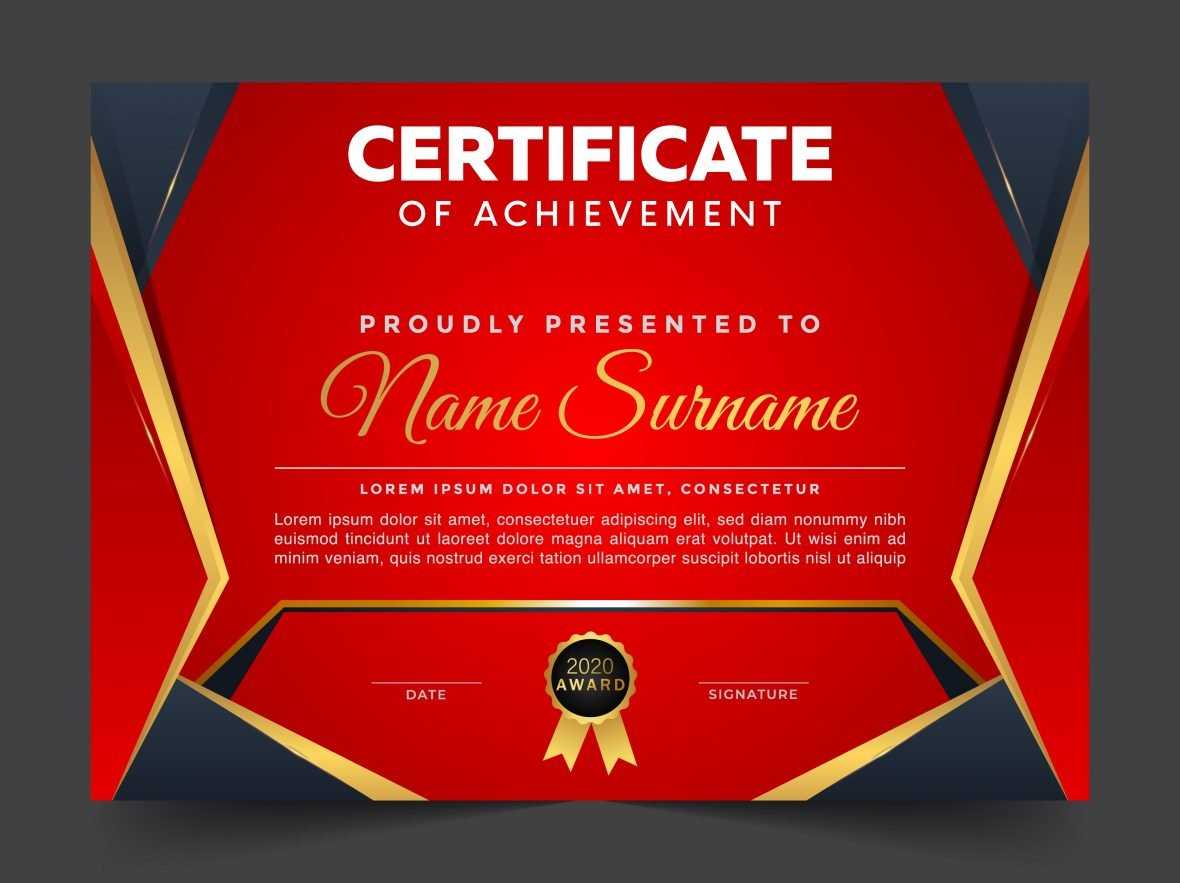 Free Certificate of achievement template