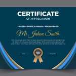 Free Certificate Of Appreciation Award Template