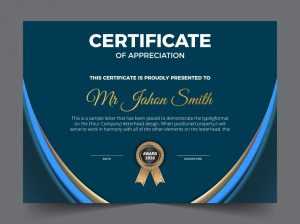 Free Certificate Of Appreciation Award Template