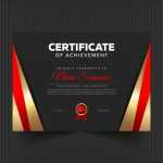 Free Certificate Template Design With Luxury Pattern