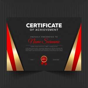 Free Certificate Template Design With Luxury Pattern