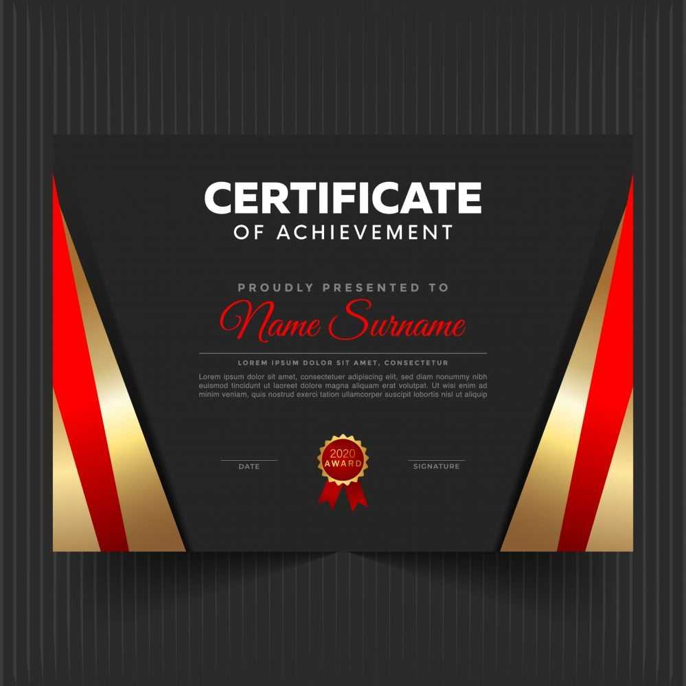 Free Certificate Template Design With Luxury Pattern