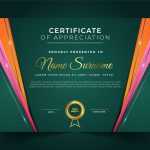 Free Certificate Template with Colorful Geometric Shapes
