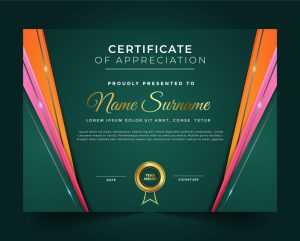 Free Certificate Template with Colorful Geometric Shapes