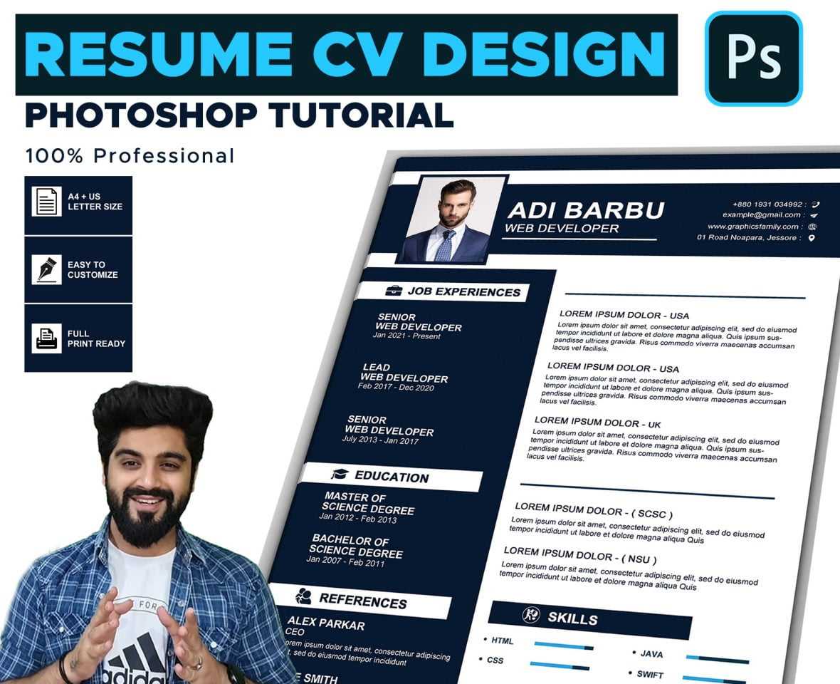 Free Clean Resume CV Design Template