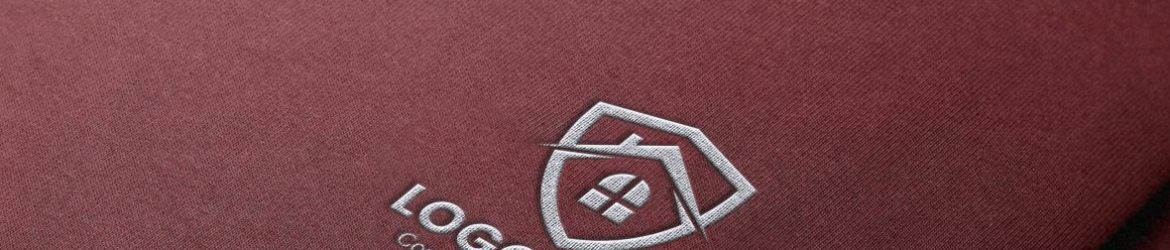 Free Clothing Textured Embroidered Logo Mockup