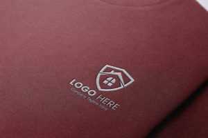 Free Clothing Textured Embroidered Logo Mockup