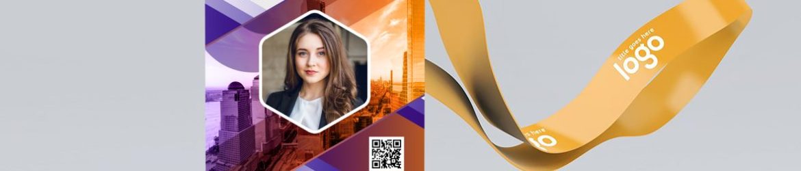 Free Colorful and Trendy ID Card Design Template