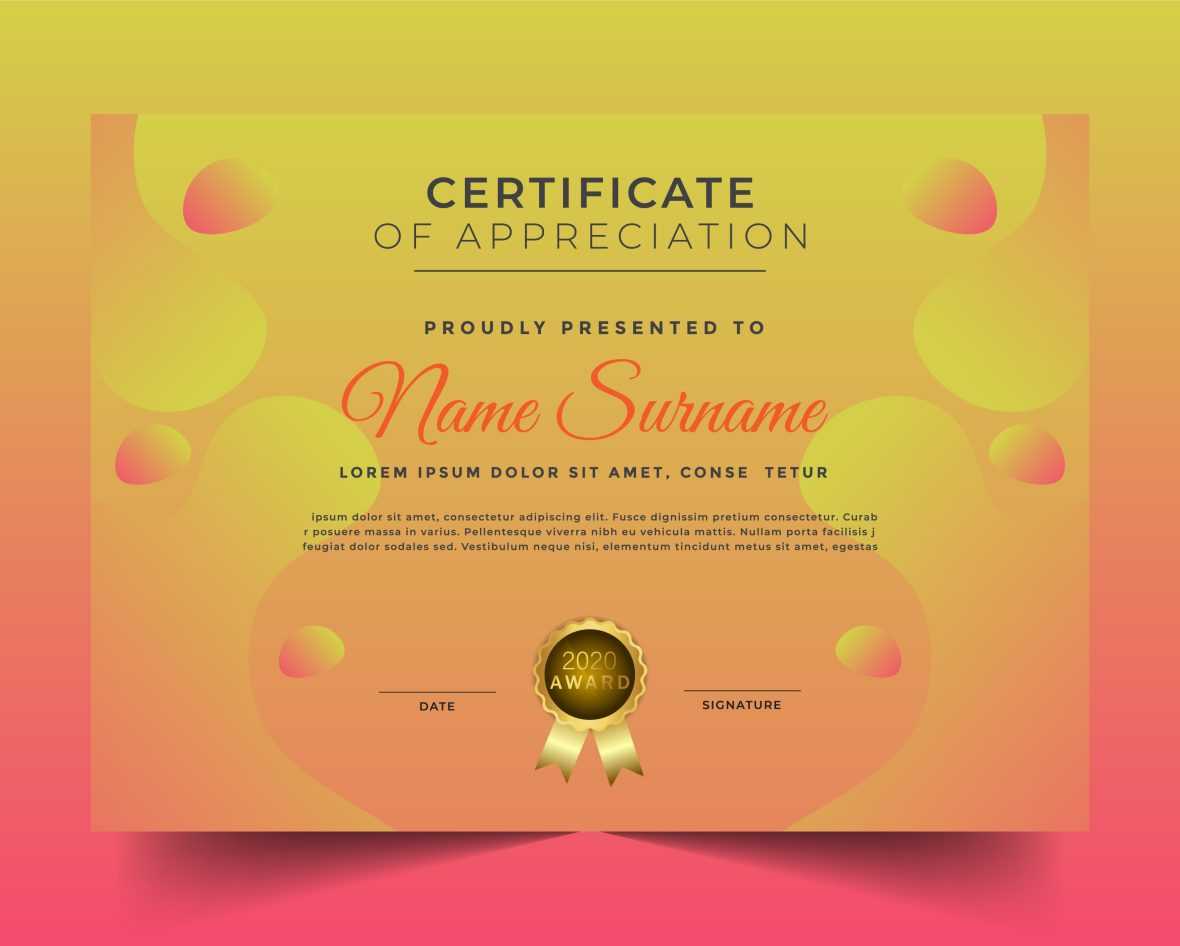 Free Colorful Certificate Template
