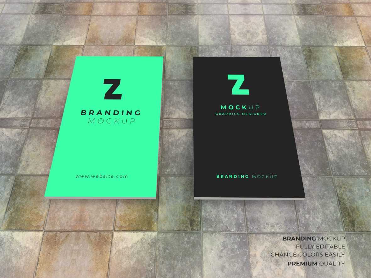 Free Cool Business Card Mockup Template