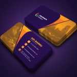 Free Cool Purple Business Card Design Template