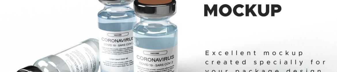 Free Coronavirus Vaccine Bottle Mockup