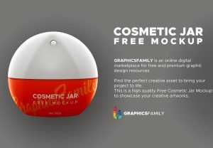 Free Cosmetic Jar Mockup
