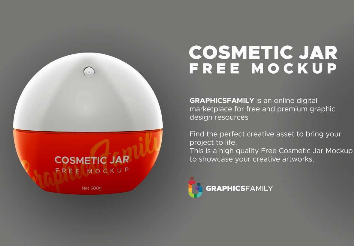 Free Cosmetic Jar Mockup