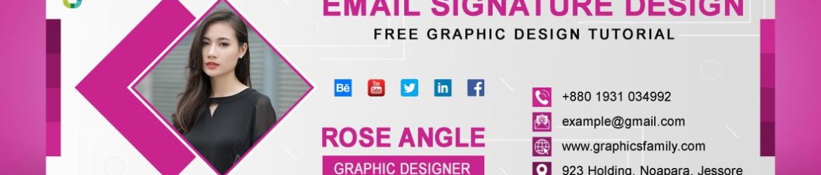 Free Creative Email Signature Template in Photoshop