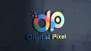 Free Digital Pixel DP Letters Logo Design Template