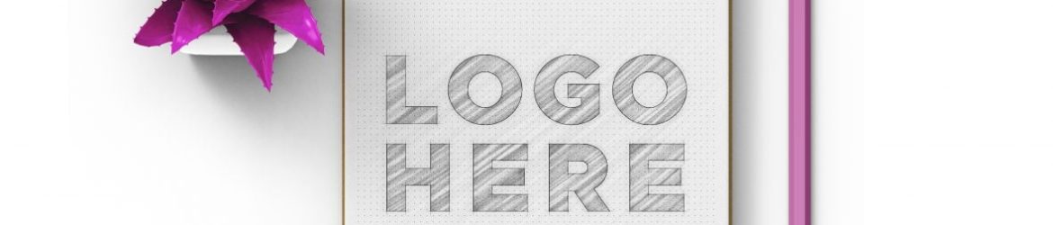 Free Dotted Sketchbook Logo Mockup