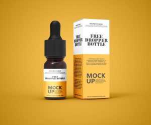 Free Dropper Bottle Mockup