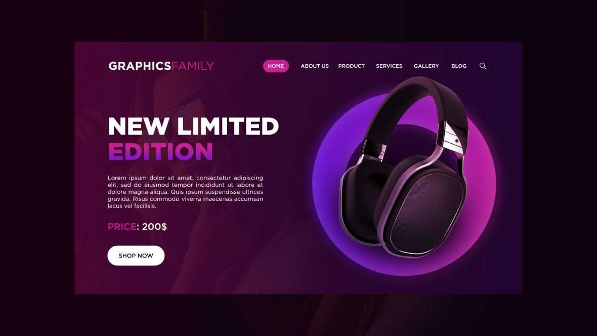 Free E-commerce Product UI Design in Photoshop