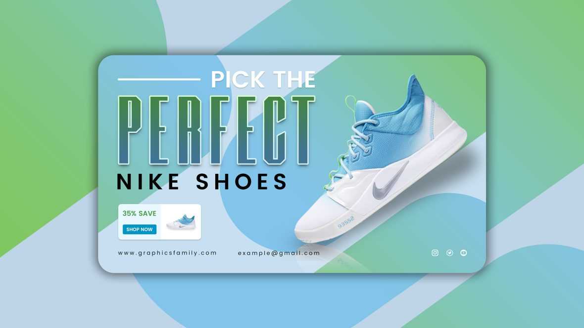 Free Ecommerce Shoes Website Banner Ad Design