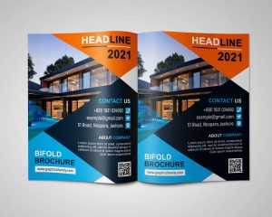 Free Editable Bi Fold Brochure Design for Photoshop