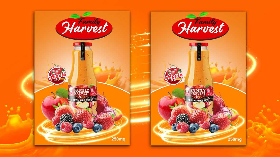 Free Editable Bottle Juice Flyer Template Design