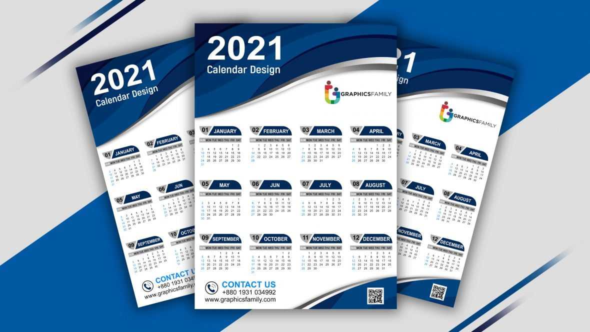 Free Editable Professional Calendar Design for Photoshop