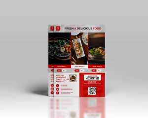 Free Editable Restaurant PSD Flyer Design Template