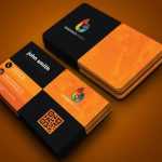 Free Elegant Orange and Black Business Card Template - Download Grátis Free Elegant Orange and Black Business Card Template
